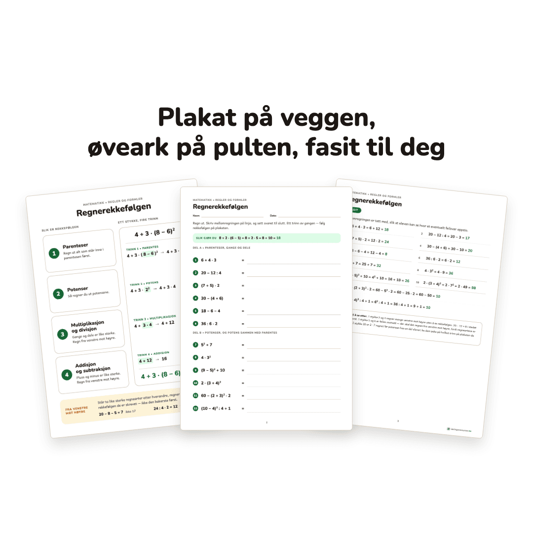 Regnerekkefølgen – plakat og øveark – bilde 2